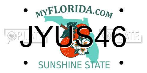 JYUS46 Florida License Plate