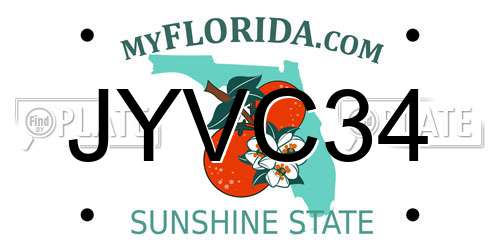 JYVC34 Florida License Plate