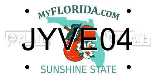 JYVE04 Florida License Plate