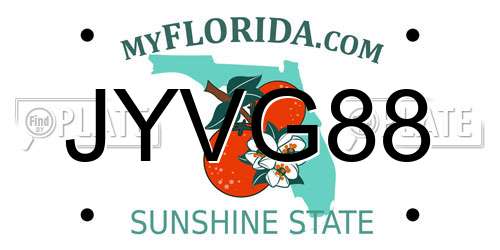 JYVG88 Florida License Plate