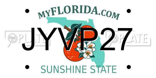 JYVP27 Florida License Plate