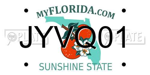 JYVQ01 Florida License Plate