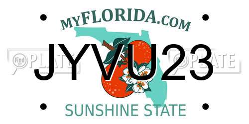 JYVU23 Florida License Plate