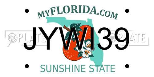 JYWI39 Florida License Plate