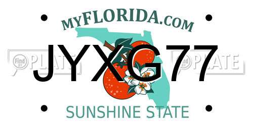 JYXG77 Florida License Plate