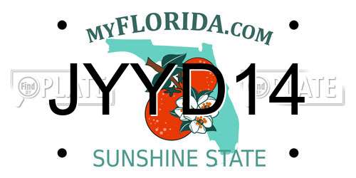 JYYD14 Florida License Plate