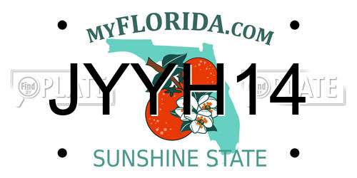 JYYH14 Florida License Plate