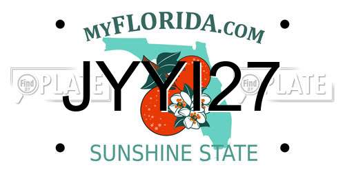 JYYI27 Florida License Plate