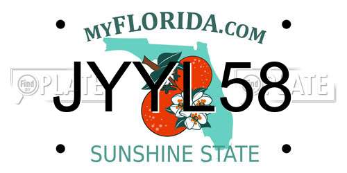 JYYL58 Florida License Plate