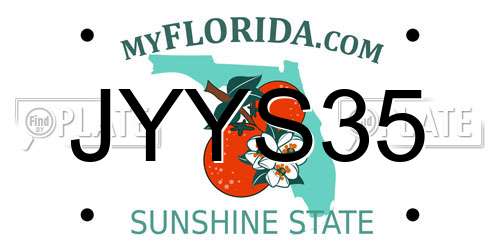 JYYS35 Florida License Plate
