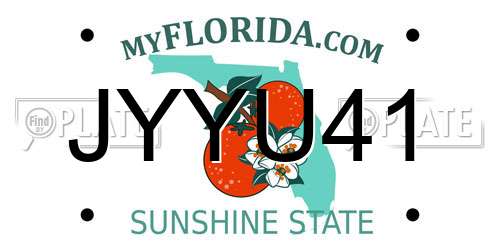 JYYU41 Florida License Plate