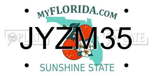 JYZM35 Florida License Plate