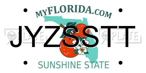 JYZSSTT Florida License Plate