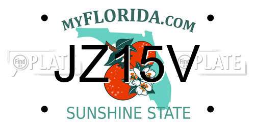 JZ15V Florida License Plate