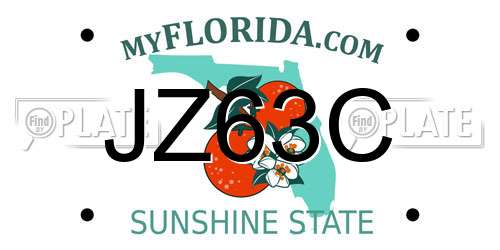 JZ63C Florida License Plate