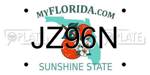 JZ96N Florida License Plate