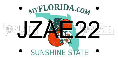 JZAE22 Florida License Plate