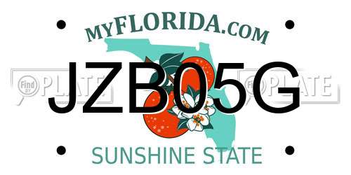 JZB05G Florida License Plate