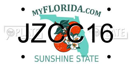 JZCC16 Florida License Plate