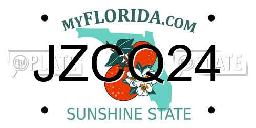 JZCQ24 Florida License Plate