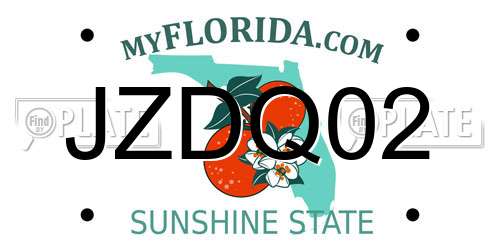 JZDQ02 Florida License Plate