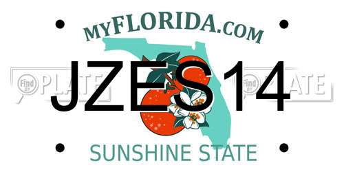 JZES14 Florida License Plate