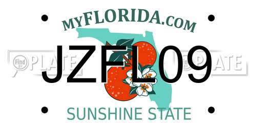 JZFL09 Florida License Plate