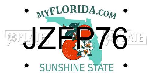 JZFP76 Florida License Plate