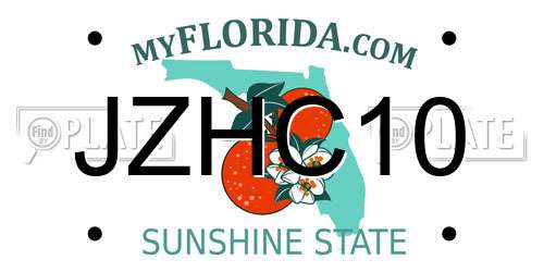 JZHC10 Florida License Plate
