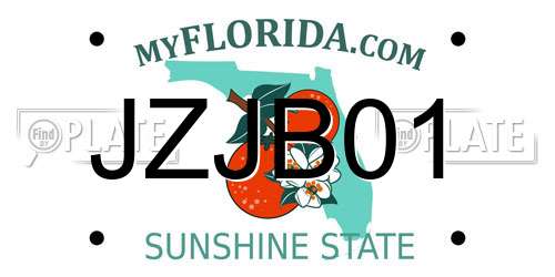 JZJB01 Florida License Plate