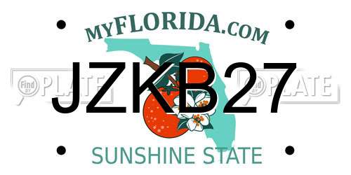 JZKB27 Florida License Plate