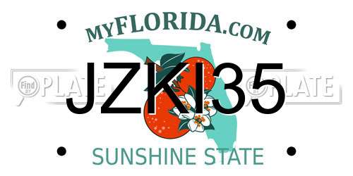 JZKI35 Florida License Plate