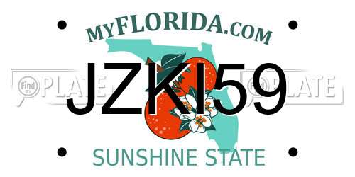 JZKI59 Florida License Plate