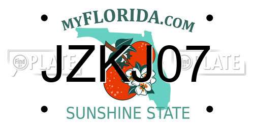 JZKJ07 Florida License Plate