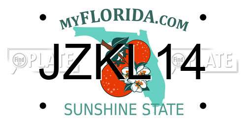 JZKL14 Florida License Plate