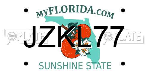 JZKL77 Florida License Plate