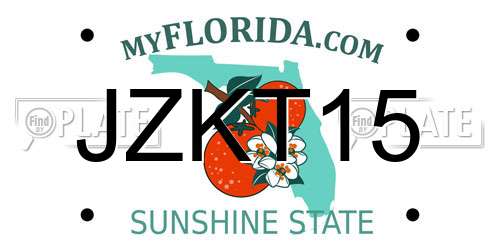 JZKT15 Florida License Plate