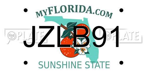 JZLB91 Florida License Plate