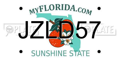 JZLD57 Florida License Plate