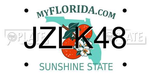 JZLK48 Florida License Plate