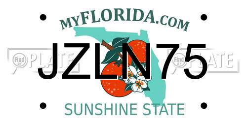 JZLN75 Florida License Plate
