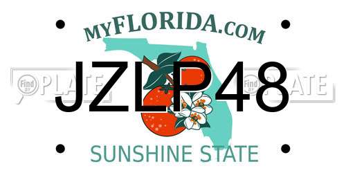 JZLP48 Florida License Plate