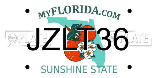 JZLT36 Florida License Plate