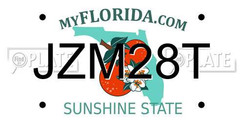 JZM28T Florida License Plate