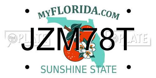 JZM78T Florida License Plate