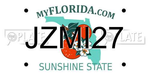 JZMI27 Florida License Plate