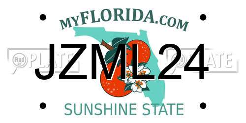 JZML24 Florida License Plate