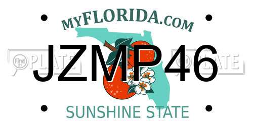JZMP46 Florida License Plate