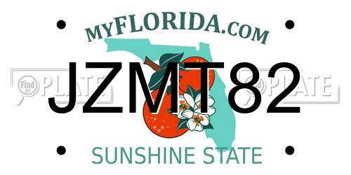 JZMT82 Florida License Plate