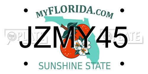 JZMY45 Florida License Plate